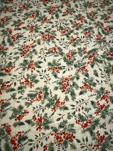Ashley Cooper Flannel Christmas Sheets 4pc Set King Holly Pine Berry Soft Warm - Picture 1 of 13