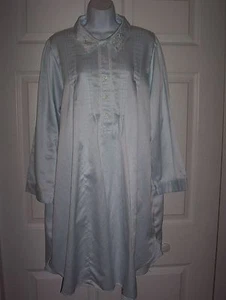 Damen Große Nachtwäsche Shirt Nachthemd Viktorianischer Stil Hellblau Neu  - Bild 1 von 5