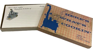 Vintage Current Inc Heres Whats Cookin 3”x5” Blank Recipe Cards in Original Box - Picture 1 of 7
