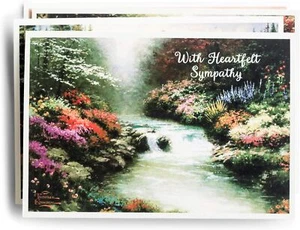 - With Heartfelt Sympathy - Thomas Kinkade Painter of Light - 4 Design Assort... - Picture 1 of 2