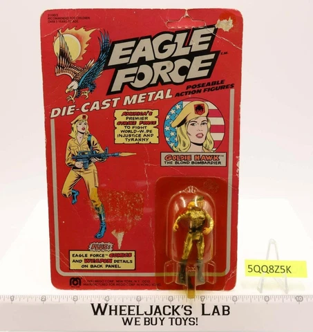 Goldie Hawk Eagle Force MOSC 1981 Die-Cast Metal Vintage Action Figure Cover