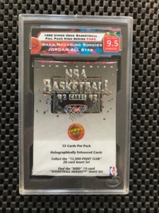 1992-93 ¡Paquete de láminas de cubierta superior serie alta! SMC 9,5 GEMA ¡COMO NUEVA!  #287 SHAQ! JORDANIA! - Imagen 1 de 4