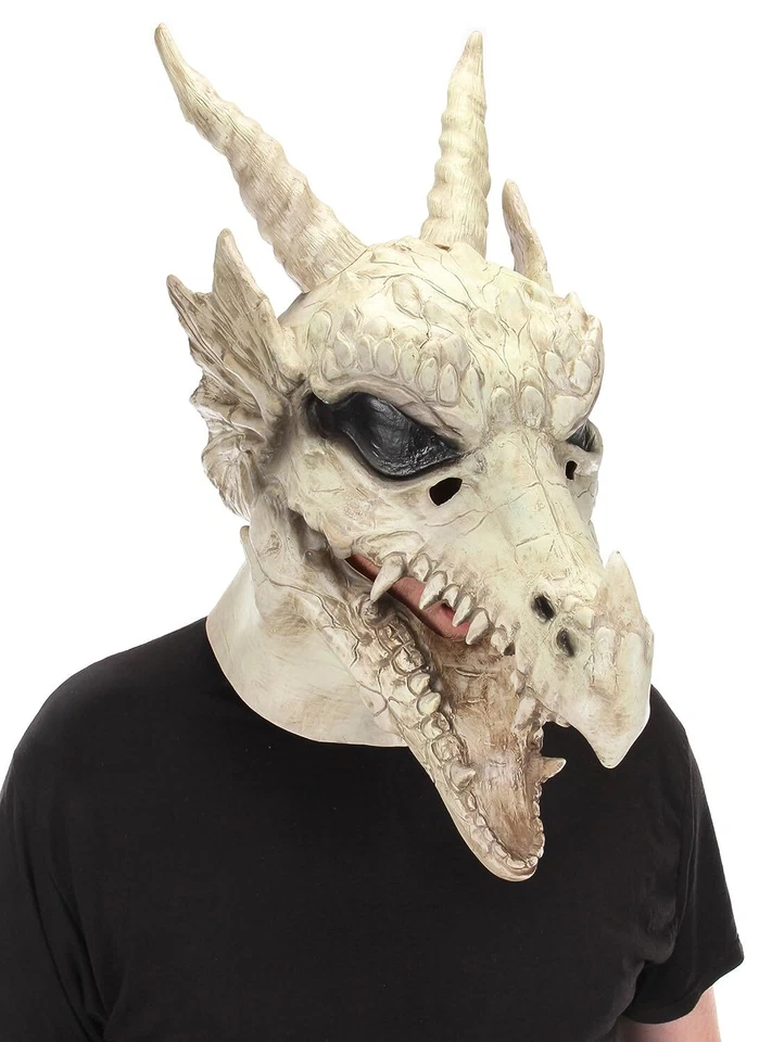 Dragon Skull Mouth Mover Mask Animal Fancy Dress Up Halloween Costume Accessory - Image 1 of 1