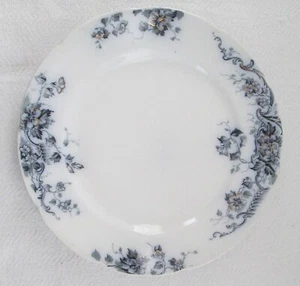 Vintage Alfred Meakin England Oban Flow Blue Gold Trim 10" Dinner Plate - Picture 1 of 5