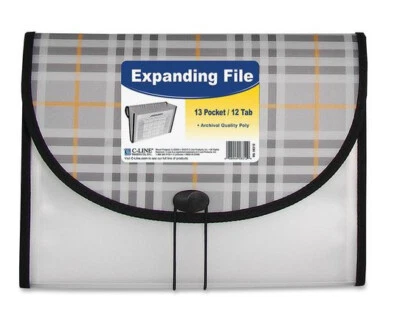 C-Line 13-Pocket Expanding File, Plaid Fashion Series,  58312 -  2 pack - Image 1 of 3