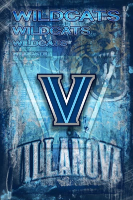 VILLANOVA WILDCATS Poster VILLANOVA NCAA Football Print Free Shipping Us - Image 1 of 4