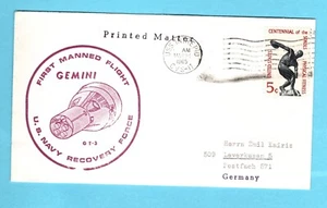 GEMINI 3 - Prime Recovery Ship USS Intrepid CVS-11 - March 23, 1965 - Picture 1 of 1