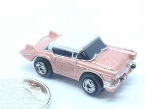 Micro Machine 1958 Cadillac Seville Caddy Hotrod Rare Mini Car White Top  - Picture 1 of 6