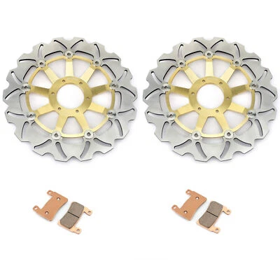 Front Brake Disc Rotors Pads For Honda CBR 600 F4 CBR600F SuperSport 1999 2000 - Изображение 1 из 4