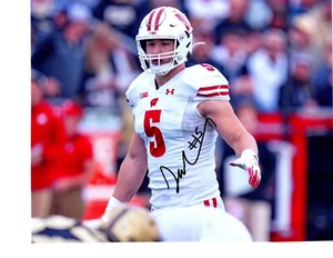 Foto de fútbol americano firmada Leo Chenal Wisconsin Badgers 8x10 2022 NFL b - Imagen 1 de 1