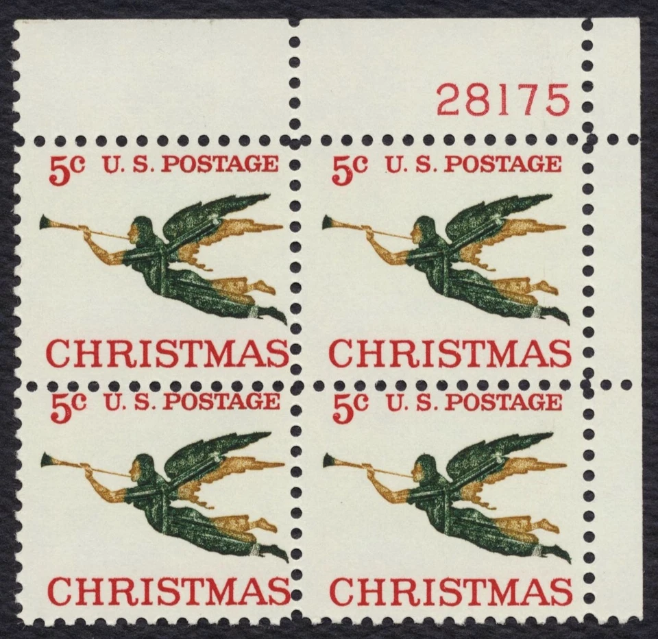 #1276 5c Angel Weathervane, Plate Block [28175 UR] Mint **ANY 5=FREE SHIPPING** - Image 1 of 1