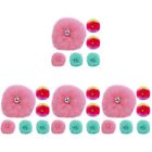 12 Pairs of Skate Pompoms Roller Skate Fluffy with Bell Tie-on