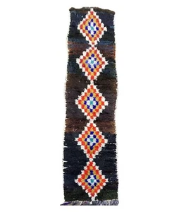 3x11 Geometric Traditional Moroccan Handmade Runner Rug Hallway Carpet - Picture 1 of 17