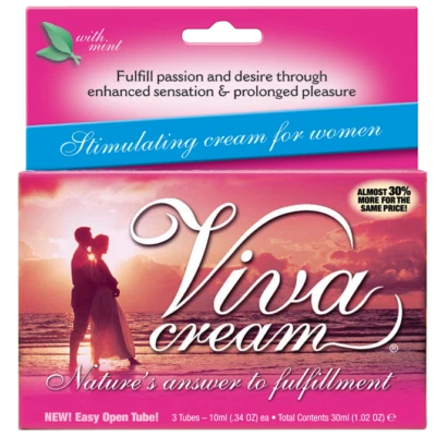 СТИМУЛИРУЮЩИЙ КРЕМ VIVA ДЛЯ ЖЕНЩИН ОТ SWISS ТЕМНО-СИНИЙ 3 10 мл ТЮБИКИ - Изображение 1 из 2