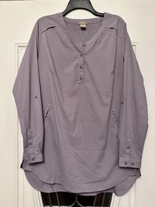 Duluth Trading Co belüftetes Rolltab Slvs Shirtkleid lila Damen Gr. M Outdoor - Bild 1 von 6