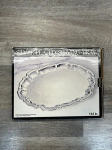 Vintage 14.5” 1883 FB Rogers Silver Plated Serving Tray Platter 5737 In Box - Picture 1 of 5