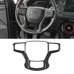 Cubierta decorativa del volante del coche de fibra de carbono para Chevrolet Blazer 2019-2023 - Imagen 1 de 6