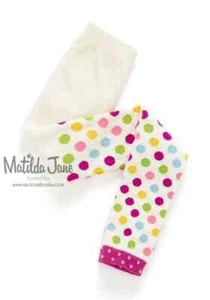Matilda Jane Colorful Pieces Footless Tights Polka Dots Size 4-6 Good Used Condi - Picture 1 of 5