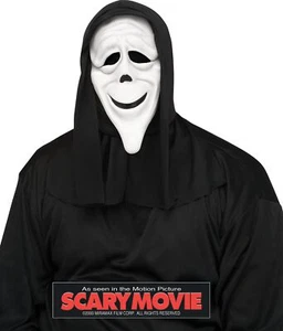 Adult Scary Movie Stoned Ghost Face Mens Halloween Costume Mask Fun World - Picture 1 of 1