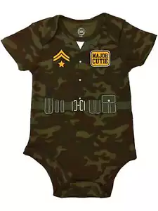 Bebé Niños Verde Camuflaje Major Cutie Body Camuflaje Soldado Bebé Conjunto - Imagen 1 de 1