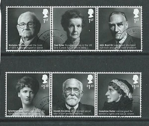 GREAT BRITAIN 2016 BRITISH HUMANITARIANS FINE USED STRIPS OF 3 - Picture 1 of 1