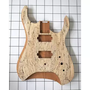 Halo Merus 6 String Headless DIY Guitar Kit Mahogany Body Spalted Maple Cap - Picture 1 of 12