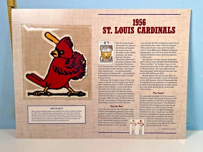 Cooperstown Collection: 1956 St. Louis Cardinals Baseball Patch & Catalog Page - Image 1 of 3