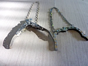 Two Antique Vintage Silver/Plate/Cut Steel Purse Frames - Picture 1 of 9