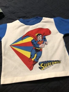 Vintage 1980 Superman Children’s Pajama Top Size 18-24 Months DC Comics - Picture 1 of 4
