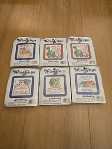 VTG 1988 6 Wise Guys Stitchables Cross Stitch Kits Lot - Picture 1 of 4