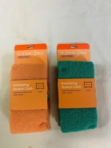 2-Pack Cleanlogic Body Exfoliating Cloth, Stretchy Bath & Shower Washcloth - Picture 1 of 1