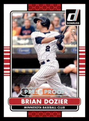 2015 Donruss Press Proofs Silver #119 Brian Dozier /199 - Image 1 of 2