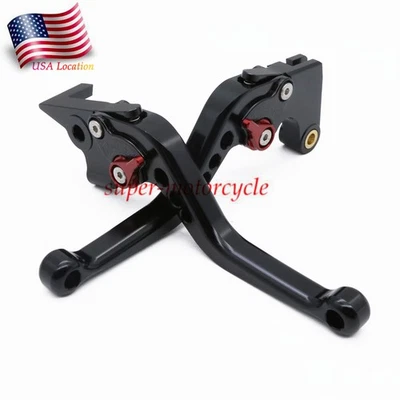Par de palancas de embrague de freno CNC negras con mango de ajuste para Suzuki GSXR1000 2009-2025 A Foto 1 de 4