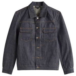 A.P.C. BLUE SELVEDGE WORK JEAN JACKET - Picture 1 of 5