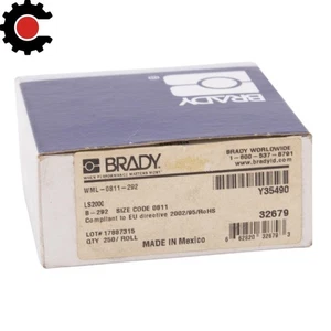 Etiquetas de alambre de vinilo autolaminables Brady WML-0811-202, B-292 - Imagen 1 de 3
