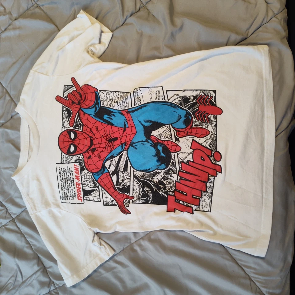 Spiderman Comic Graphic Tee Kids Boys Short Sleeve T-Shirt L (10-12) - Image 1 of 1
