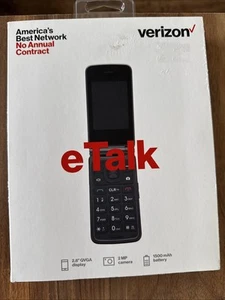 Verizon Wireless Prepaid - ETalk - 4GB | Prepaid Basic Flip Phone (Gray) - Picture 1 of 4