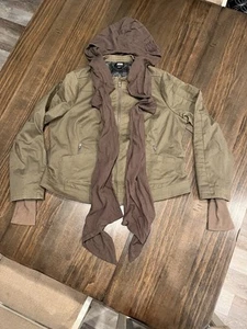 Star Wars Rogue One Torrid Green Jyn Rebel Alliance Jacket Scarf Women Size 2 - Picture 1 of 12