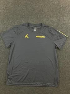 Michigan Wolverines Shirt Mens 2XL Blue NCAA Football Dri Fit Short Sleeve Nike - Picture 1 of 7