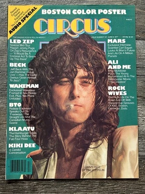 CIRCUS Magazine June 1977 Led Zeppelin Page Boston Scholz Poster Klaatu Prog B - Image 1 of 4