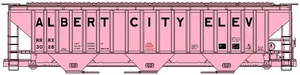 Accurail HO Scale 81821 Albert City Elevator Pink PS Covered Hopper HH - Bild 1 von 1