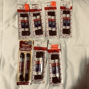 Nuevos cordones para zapatos vintage ACE 18” 6/2 paquetes, paquete de 1/2 Windsor encerados 24” todo marrón - Imagen 1 de 6