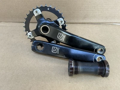 Pedivela de mountain bike FSA Gravity 175mm alumínio preto 4 parafusos - Imagem 1 de 4