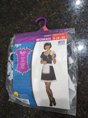 Halloween Rubie's French Maid Adult Woman's Costume Small NEW - Image 1 of 4
