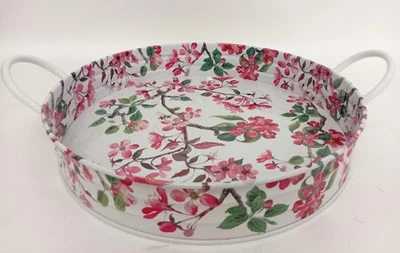 Emma Bridgewater BLOSSOM Large 15" Round Serving Tray w/ Handles, By Elitetins - Image 1 of 4