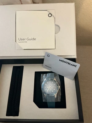 Montblanc 1858 Iced Sea Automatic Watch Ice Blue Dial 0% Oxygen - Image 1 of 4