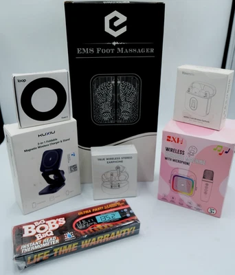 CHRISTMAS LOT WOMEN WIRELESS KARAOKE MACHINE WITH MICROPHONE,  FOOT MASSAGE - Image 1 of 2