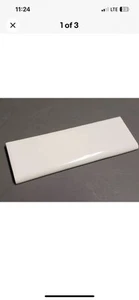 New Vintage 2" x 6" White Gloss Made In USA 1 piece - Picture 1 of 1