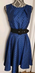 Review womens fit & flare party dress size 14 excellent condition - Picture 1 of 5