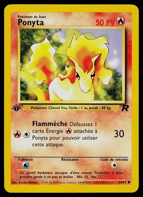 Pokemon Card - Ponyta Team Rocket French 64/82 1st Edition - Image 1 of 2